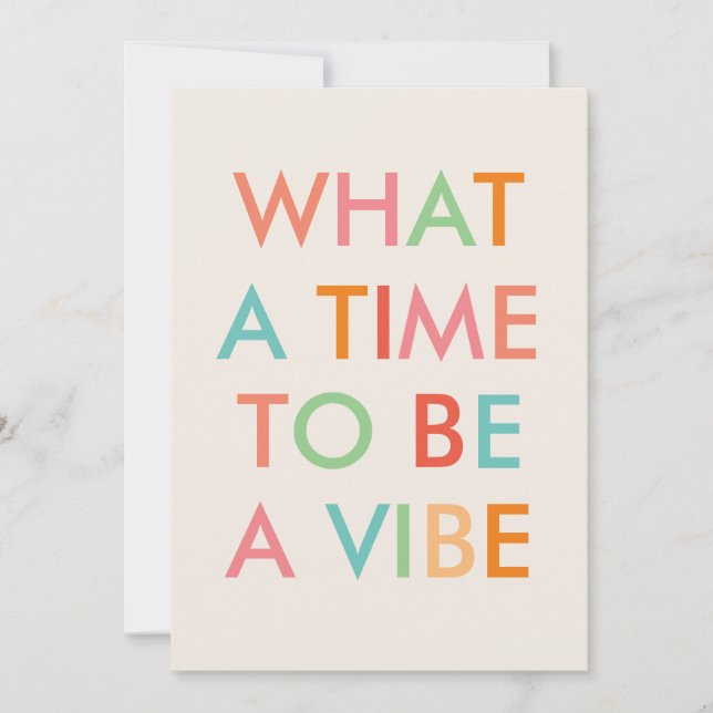 Carte Quelle heure d'être une citation motivationnelle (Devant)
