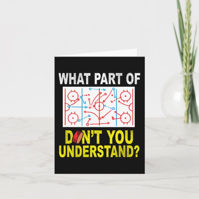 Carte Quelle partie de vous ne comprenez pas le hockey s (Devant)