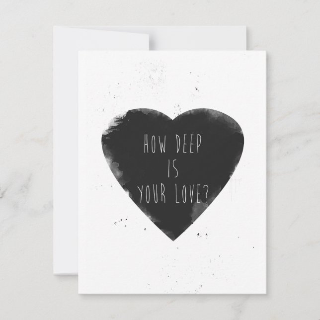 Carte quelle profondeur est votre amour (Devant)