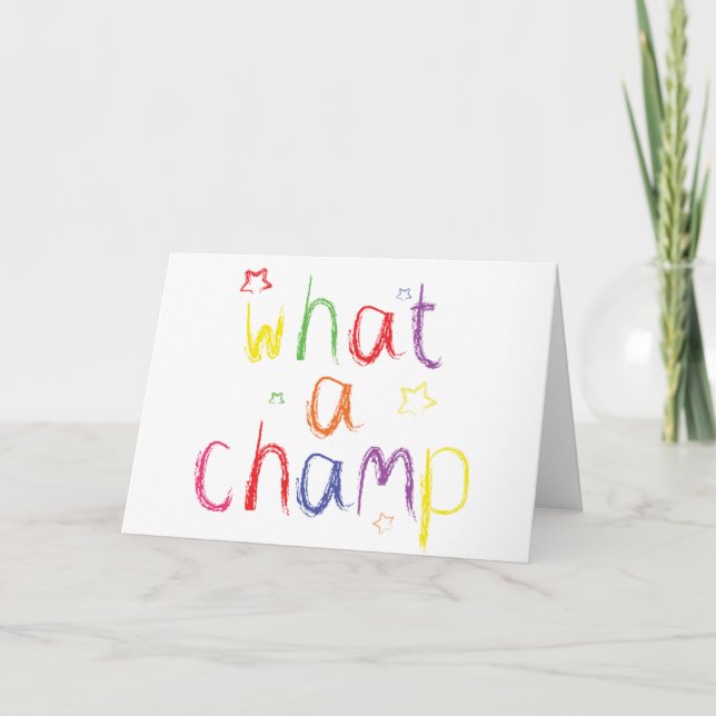 Carte Quelles félicitations de champion (Devant)