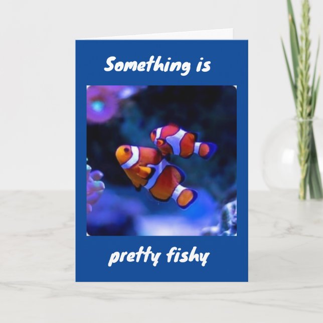 Carte QUELQUE CHOSE DE "FISHY" "50ème" HUMOUR D'ANNIVERS (Devant)