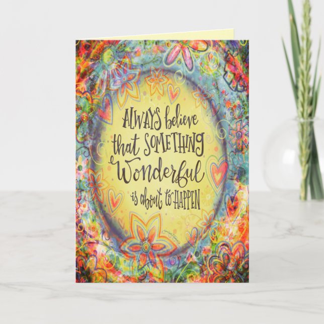 Carte Quelque Chose De Merveilleux Plutôt Floral Inspira (Devant)