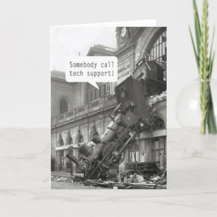 Carte Quelqu'un appelle l'épave du train de soutien tech