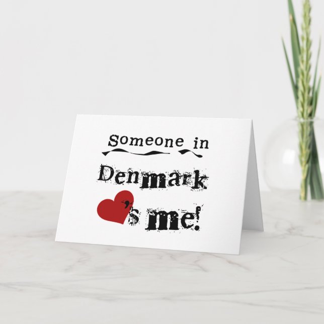 Carte Quelqu'un au Danemark m'aime (Devant)