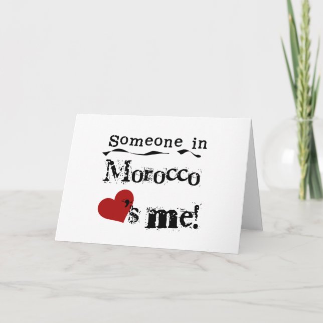 Carte Quelqu'un au Maroc m'aime (Devant)