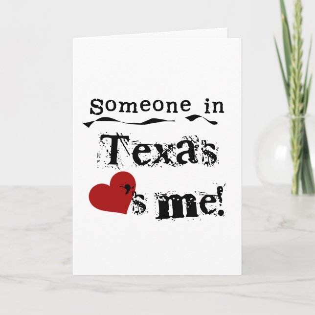 Carte Quelqu'un dans le Texas m'aime (Devant)