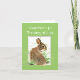 Carte Quelqu'un pense à toi, Lapin, Bunny