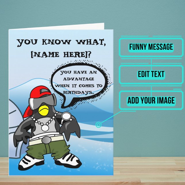 Carte Quelqu'un que vous pensez est Cool Anniversaire Dr (This funny card is specifically for that cool guy who you think is remarkable.)