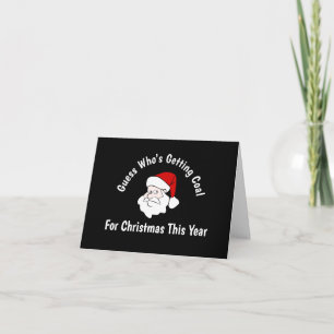 Carte Quelqu'un reçoit du charbon pour Noël