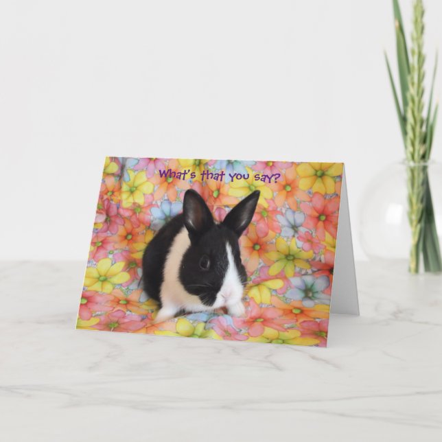 Carte Qu'est-ce que c'est vous dites ?  Lapin toute la (Devant)