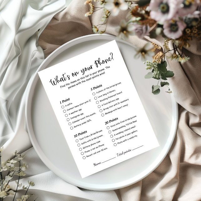 Carte Qu'est-ce que sur votre téléphone douche nuptiale  (Créateur téléchargé)