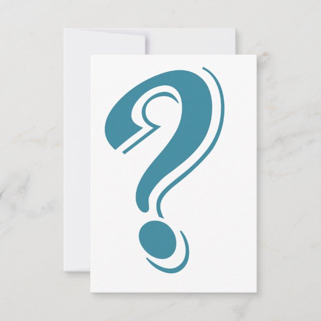 CARTE QUESTION BLEU MARQUE GRAPHIQUE CURIEUX (Devant)
