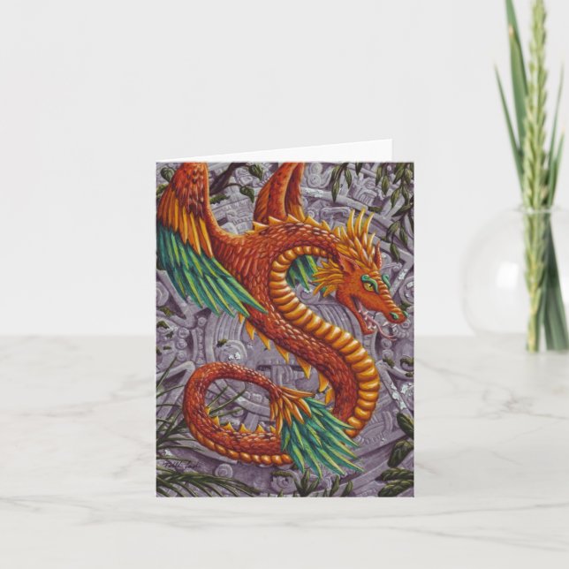 Carte Quetzalcoatl-carte pour notes (Devant)
