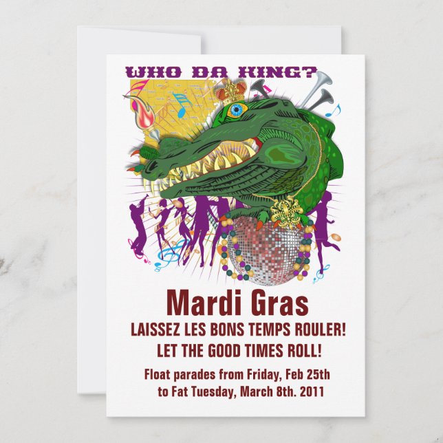Carte Qui Da Mardi Gras King (Devant)
