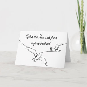 Carte Qui le Fils libère est libre en effet Bible Verse