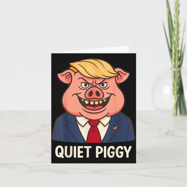 Carte Quiet, Quiet Ggy Funny Sarcastic Litical G Cartoon (Devant)