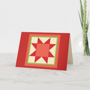 Carte Quilt Christmas - Sawtooth Star