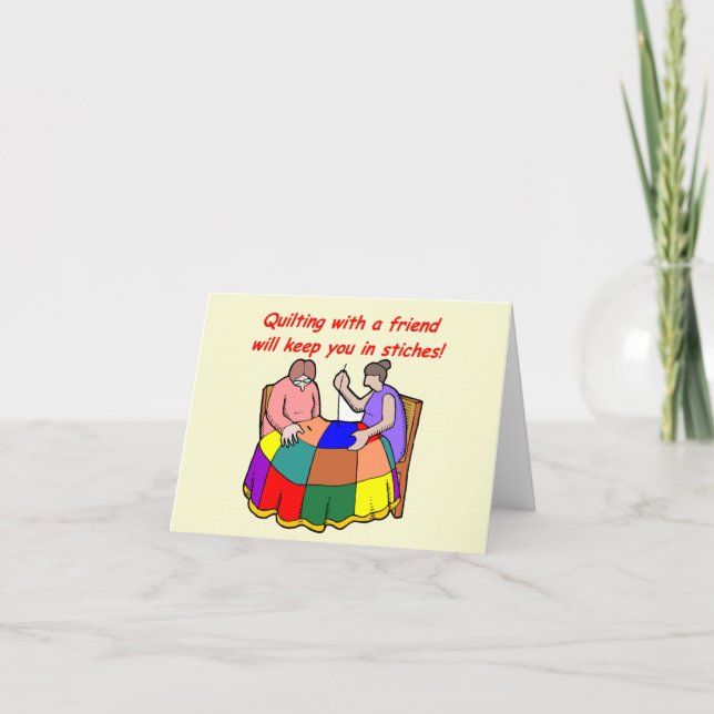 Carte Quilter avec un ami (Devant)