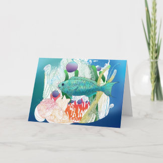 Carte Quinzaine Fish dit bonjour.