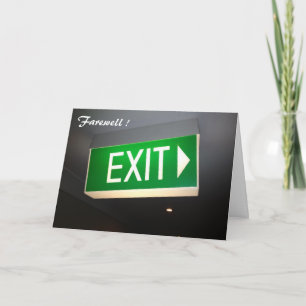 Carte quitter adieu