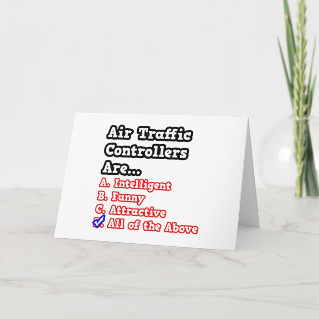 Carte Quiz du contrôleur de la circulation aérienne. (Devant)