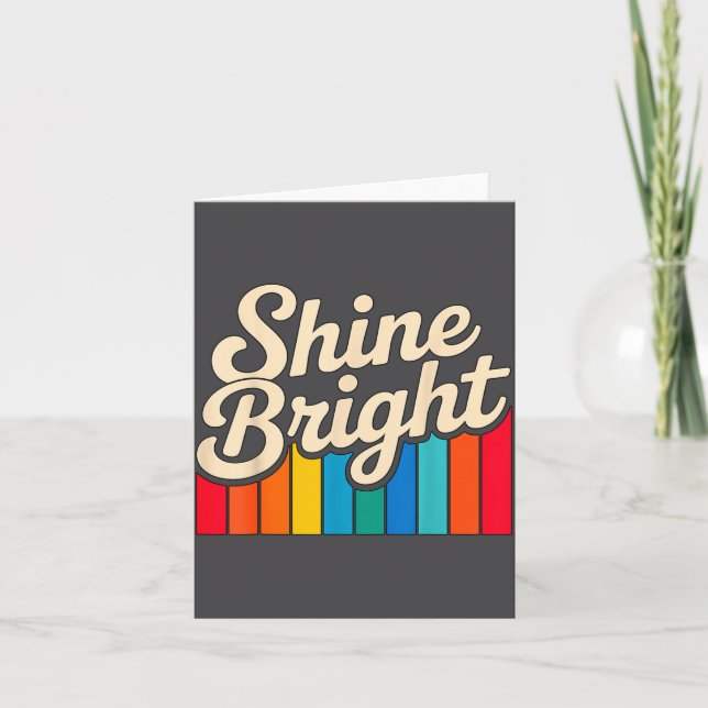 Carte Quote Shine Positive Bright Smile (Devant)