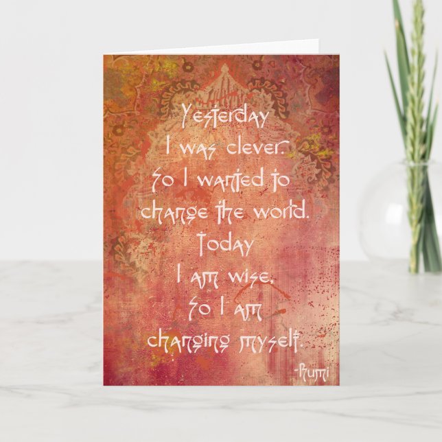 Carte Quotes by Rumi (carte de crédit) (Devant)