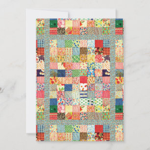 Carte QWL Patchwork Quilt MOTIF COLORÉ ARRIÈRE - PLAN HO