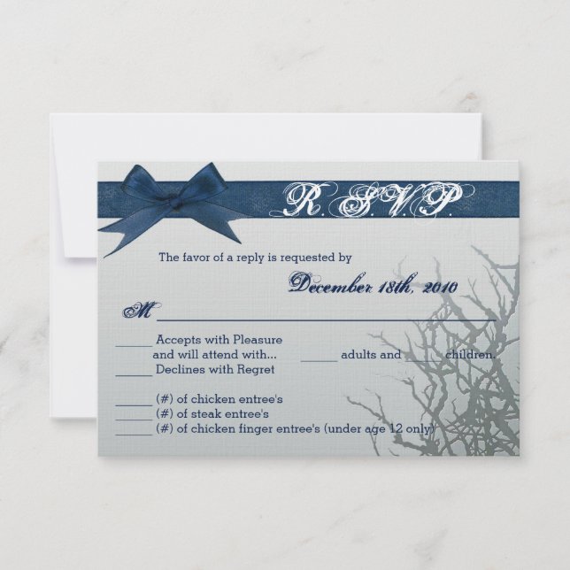 Carte R.S.V.P. 3,5 x5 Miroir en verre dépoli (Devant)