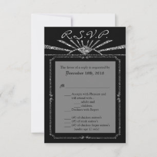 Carte R.S.V.P. 3,5x5 - Art Déco Roaring 20s GATSBY