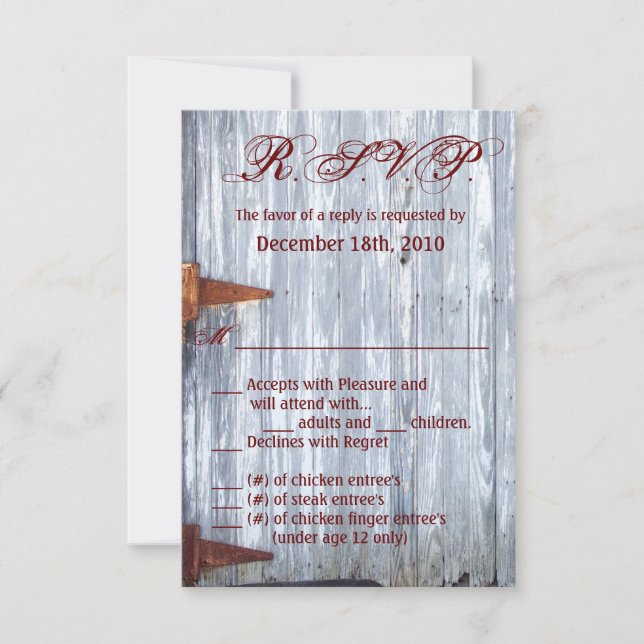 Carte R.S.V.P. 3,5x5 Blanc Lave-linge Bois Grange  (Devant)