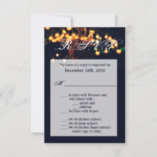 Carte R.S.V.P 3,5x5 Chêne à chaîne de chêne