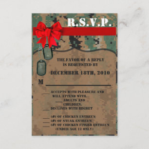 Carte R.S.V.P. 3,5x5 Marine DIGITAL IMPRIMER Uni