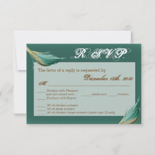 Carte R.S.V.P. 3.5x5 Mono d'oiseaux de quilles de 