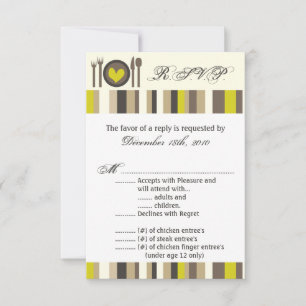 Carte R.S.V.P 3,5x5 Plaque Chine Place en argent