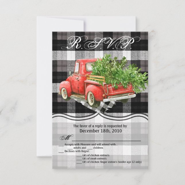 Carte R.S.V.P. 3,5x5 XMAS Camion Buffalo débarqué (Devant)