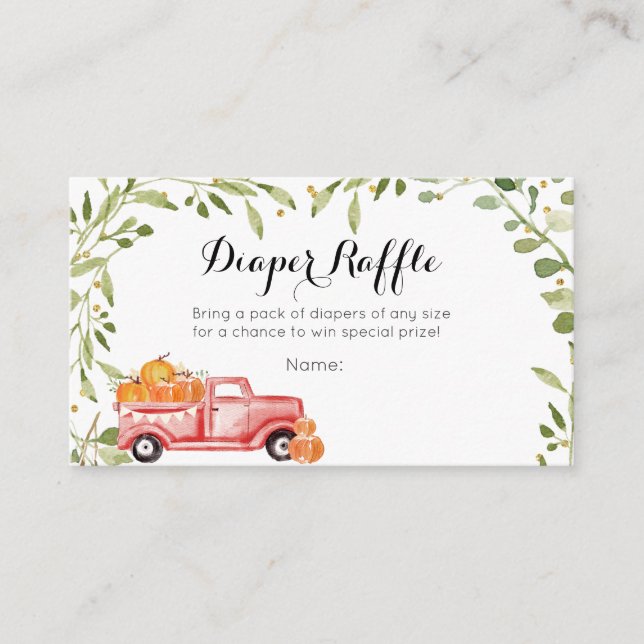 Carte rabat Citrouille Automne Baby shower de cami (Devant)