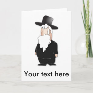 Carte Rabbin juif drôle - bande dessinée fraîche