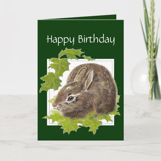 Carte Rabbit de lapin d'anniversaire général pour quelqu (Devant)