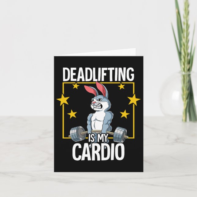 Carte Rabbit Gym Entraînement Poids Décharge (Devant)