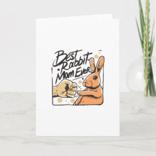Carte Rabbit poing une personne -Meilleure maman lapin j
