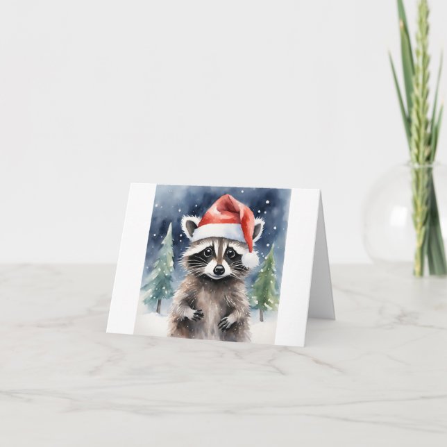 Carte Raccoon Noël du Père Noël (Devant)