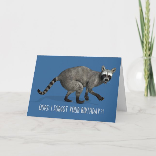Carte Raccoon surpris (Devant)