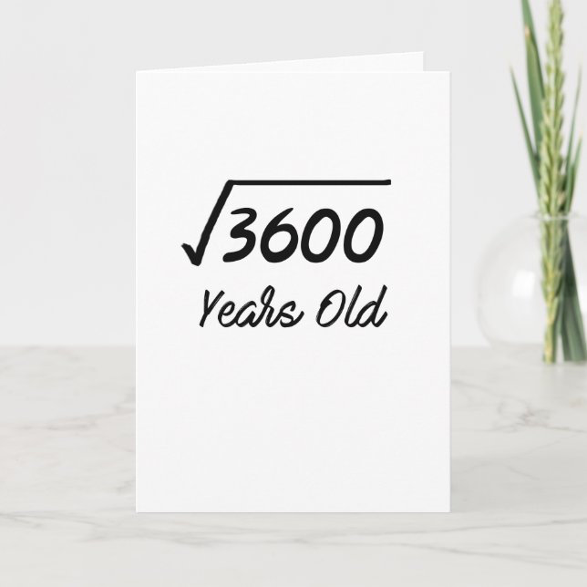 Carte Racine carré de 3600 60 ans 60ème anniversaire (Devant)