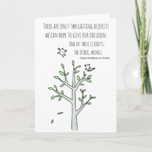 Carte Racines et ailes Inspirer la citation parentale