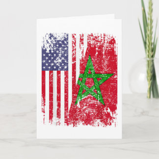 Carte RACINES MAROCAINES | Demi Drapeau Américain | DRAP