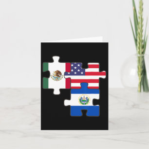 Carte Racines Mexicaine Et Salvadorienne Plus Drapeau Am