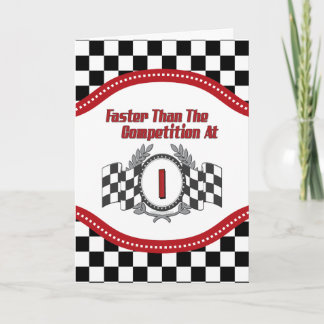 Carte Racing Thème 1er anniversaire