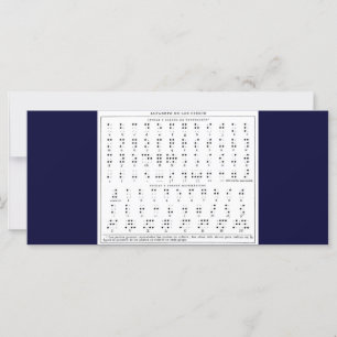 Carte rack Alphabet Braille