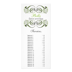 carte rack chic vert, noir et blanc Services